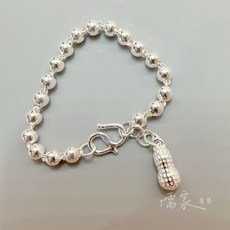儒家寶寶 彌月銀飾 純銀999 串珠手鍊 福袋 汽車 花生 彌月 飾品 手鏈 滿月禮 抓周 手鍊 生日禮物