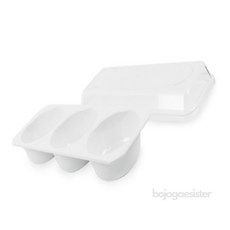 보조개자매 병원용 3찬 찬기 반찬그릇, 뚜껑