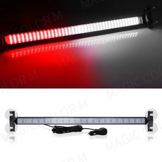 TCYATO LED 스트로브 경찰등 윈드실드 80 자동차 그릴 라이트 플래시 비상 바 안내 경고등 교통, Red White, 58CM 1