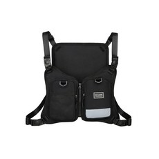 데코와바 라이더 오토바이 배달조끼 퀵 배달대행 안전반사, 블랙