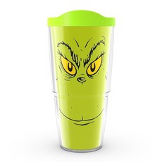 ECLATIS Tervis Dr. Seuss - Grinch Grin 미국산 이중벽 단열 텀블러 상쾌한 여행용 컵으로 음료를 차갑고 뜨겁게 유지 680.4g24온스 유럽풍, ECLATIS Tervis Dr. Seuss - Gri