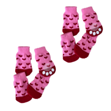 보드미펫 반려동물 강아지 양말 고양이애견 미끄럼방지 양말, 하트하트2세트