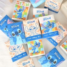 史迪仔系列次元鋪 史迪仔印花手帕紙小包便攜式學生彩色可愛餐巾紙面巾紙衛生紙四層, 1個, 櫻花史迪仔手帕紙（印花）,1小包-嘗鮮