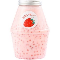 양지감로 밀크티 플라스틱 음료병 포장 컵 냉음료 PET, 1개, 1g, 350ml 바나나 병 50개 밀폐 딸기