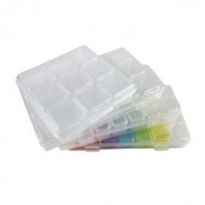 아크릴 플라스틱 투명 칸칸 수납함 1p 보관함 비즈통 약통케이스 부품함 악세사리, 9칸, 9칸, 1개