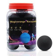 15팩 라켓볼 멀티 컬러 하이 바운스 고무, Black
