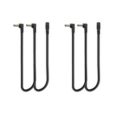 12방향 데이지 체인 케이블 기타 효과 페달 전원 공급 장치 스플리터 어댑터 블랙-2PCS