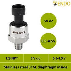 오일 워터 압력 트랜스미터 센서 0.5-4.5V g 1 8NPT 150psi 게이지 10bar mpa 스테인리스 스틸 316L 다이어, 08 5V in 0.5 4.5V 1 8N, 05 16bar with cable