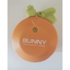 BUNNY 兔子造型機械定時器 廚房烘焙計時器 學生時間管理 磁吸設計, 1個, 綠色兔子