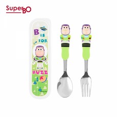 SuperBO 不鏽鋼3D匙叉組(附盒) - 巴斯光年款, 1個, 不鏽鋼3D匙叉組(附盒)-巴斯光年