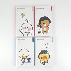 코코하우스 6개월 귀여운 패밀리 미니 다이어리 스케쥴러, 4개(혼합)