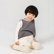 유니애슐리 하프앤하프 수면조끼 퀼팅 극세사 보아털