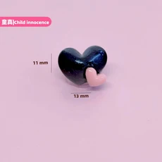 50개 미니 플랫백 큐트 리본 블랙 하트 발렌타인 카보숑 레진 장신구 매니큐어 액세서리 DIY 네일 장식, 04 No.7