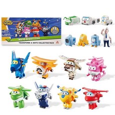 Super Wings 아동용 변신 장난감 세트 월드 에어포트 크루 2인치 15개 171288, 세계 공항 승무원