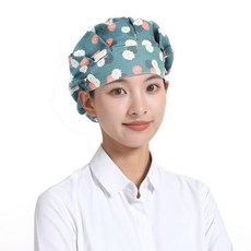 廚房帽子 廚師帽女 防油煙 炒菜 燒飯 餐飲 防塵 工作衛生帽, 莫奈花卉, 1個裝