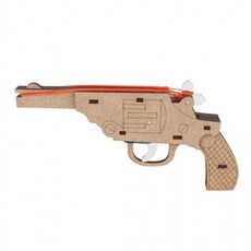 고무줄총 리볼버 권총 4연발 (CM879) 나무고무줄총 만들기 장난감권총, 상세페이지 참조, 상세페이지 참조