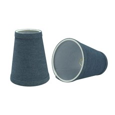 Aspen Creative 32659-9 작은 하드백 엠파이어 모양 샹들리에 세트 (9팩) 램프갓에 레드 우드 클립의 과도기적 디자인 195846, 세탁 블루