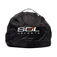SOL 防水摩托車頭盔袋 防刮內襯 輕巧便攜, 黑色