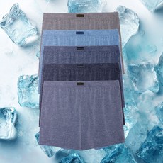 남성 쿨에어 레이온 인견 인팅 트렁크 팬티 여름 남자속옷 5종세트