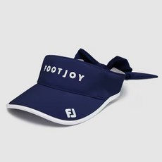 FootJoy可拆式蝴蝶結高爾夫女用中空帽，透氣舒適，時尚百搭，有效遮陽, 海軍藍, 1個