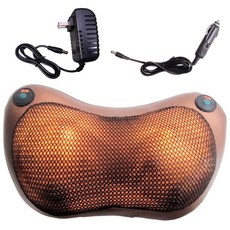 雙按鍵八頭按摩枕 紅外線熱敷 車用家用 溫熱揉捏 腳底按摩 原始點按摩, 不能身體重壓, 頭頸部按摩枕