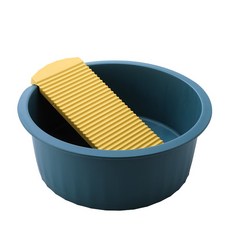 搓衣板折疊盆 多功能洗衣盆 學生宿舍洗衣洗腳盆, 藍色大號, 1個