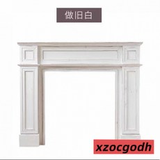 熱銷 壁爐 歐美式實木複古民宿壁爐裝飾櫃法式民宿壁爐架簡約桌婚禮攝影道具玄關桌 置物架 居傢裝飾, 100*20*100舊白色