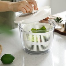 야채 탈수기 물기제거 샐러드 스피너, 1개, 화이트