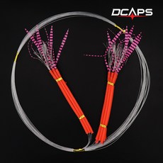 디캡스 15cm장축광 틴셀 롱스커트 갈치바늘 갈치채비 갈치낚시, 1개, 12개입
