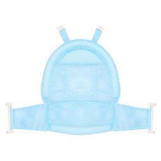 PUCH BABY 嬰兒沐浴網 雙扣款 透氣舒適 寶寶浴網, 雙扣沐浴網-藍色, 1個