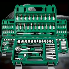 46/53 전문가용 라쳇 공구 세트 다기능 자동차 수리 토크 렌치 드라이버 및 휴대용 포함, 01 Green - Unbeatable