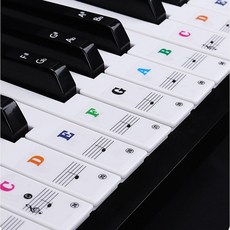 RainbowMusica 88/61/54 피아노 건반 계이름 스티커, 1개