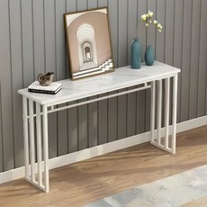 YAPOGI 모던 콘솔 현관 테이블 화장대 엔틱 복도 거실 장식장, 화이트 B 100×30×80cm