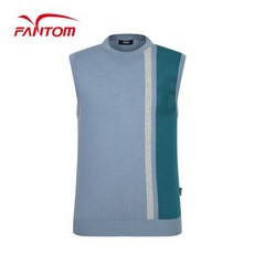 팬텀 남성 배색 라운드 니트 베스트 2720821