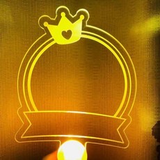 可擦寫 網紅手持夜光燈牌 亞克力發光手寫板 循環利用應援棒, 1個, 手寫小皇冠可選色款  送筆