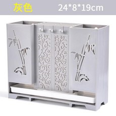 筷子收納盒 壁掛式, 灰色1個裝, 1套
