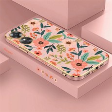 꽃 케이스 도금 실리콘 커버, 1개, 5. Pink-173 S. A53 2020