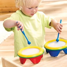 [톨로] 양면 분리형 유아 클래식 드럼 악기 Tolo Classic Drum, 1개
