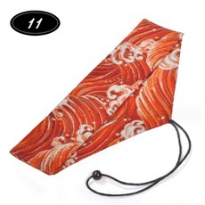 日式和風餐具收納袋，綁繩設計刀叉湯匙環保餐具袋，臺灣現貨快速出貨交換禮物推薦, 1個, 橫開綁繩款, 雲彩