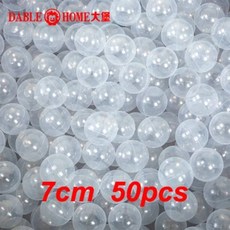 [타임딜] 어린이용 오션 볼 워터 풀 PE 소프트 야외 스포츠 피트 플라스틱 놀이펜 놀이 텐트 장난감 선물 7cm 50 개, [22] TRANSPARENT, 50개