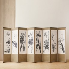 Jeulgeounjib Sagunja Chusa 8折屏風混色