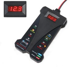 디지털 배터리 LED 디스플레이 전압계 발전기 테스터 충전 시스템 분석기 자동차 오토바이 보트 차량 테, 한개옵션0
