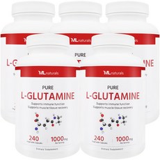 [미국빠른직구] 마이라이프 내추럴스 L-글루타민 1000mg 240정 5병, 5개