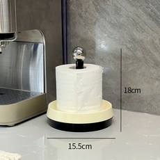 家用捲紙架 廚房紙巾架 餐巾紙架 衛生紙收納 廚房臺麵立式紙巾架子 保鮮膜抹布支架 置物架, 紙巾架短柄-銀球, 1個