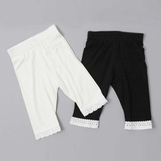 로맨틱한 플라워 레이스 여아 키즈 5부 레깅스