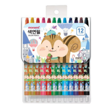 모니주 샤프식 색연필 블루, 12색, 18개