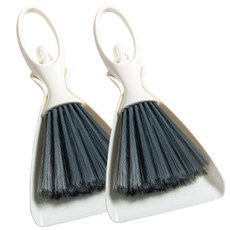 알파벳샵 2개입 책상 미니 빗자루 쓰레받기세트 걸이형, 실버 그레이 드레스, 1세트