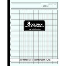 8열 회계 장부: 소상공인 사무소 필수품 로그북 수입 및 지출 추적 백서 한 장당 40줄