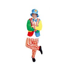 瘋狂派對 小丑服 萬聖節變裝派對服裝 大人四件式小丑衣, 詳見包裝, 1個