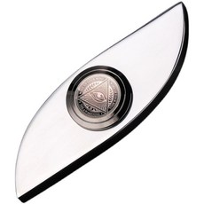 權勢之眼指尖陀螺 304鏡面不鏽鋼 解壓玩具 超靜音旋轉, 1個, 權勢之眼【304不鏽鋼鏡面拋光】